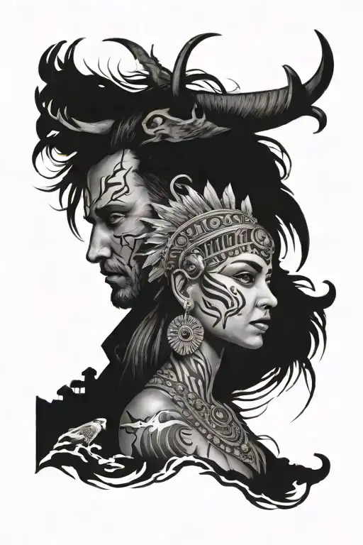 Indian Girl Meets A White Man On A Hunt Inspired