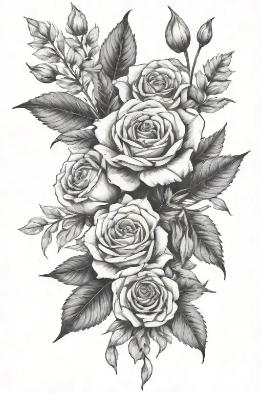 October And November Birth Flower Bouquet Tied