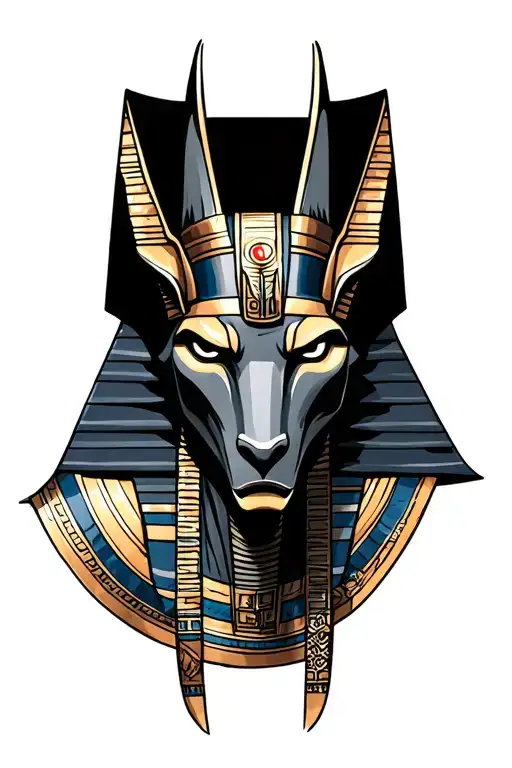 Egypt God Angry Anubis Showing
