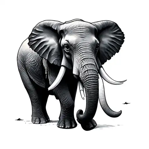 African Continent And A Elehant