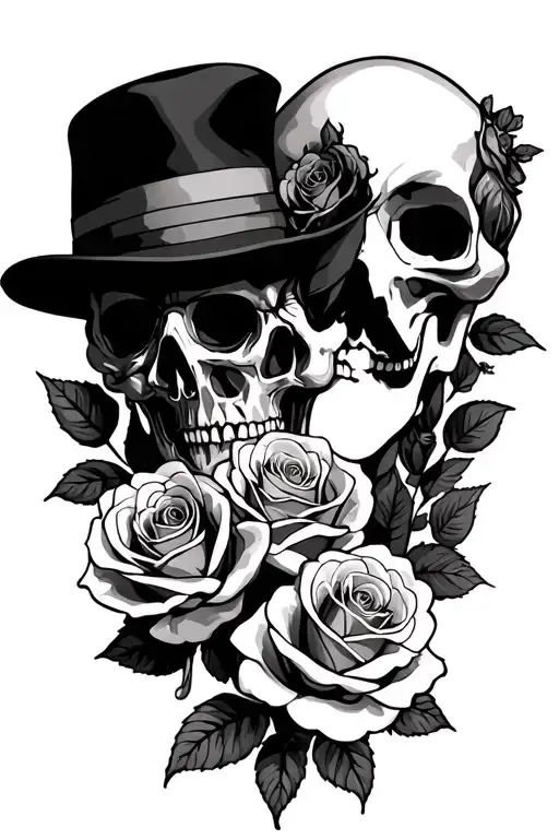 Grandma And Grandpa Death With Roses