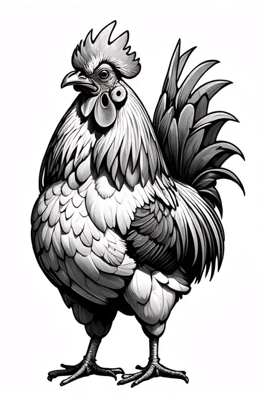 Rooster Standing Proudly