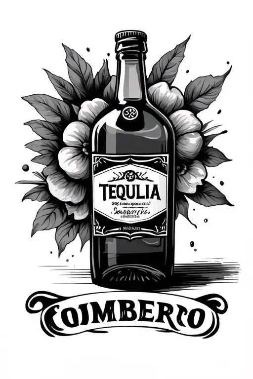 Tequlia Bottle With Somberro