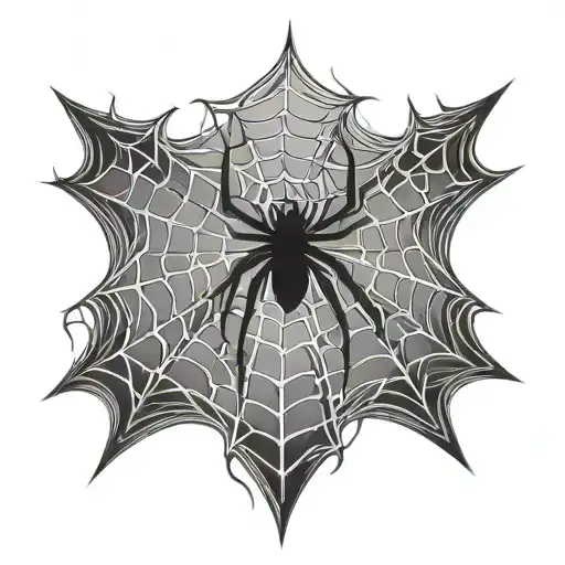 Spider Web With Cross