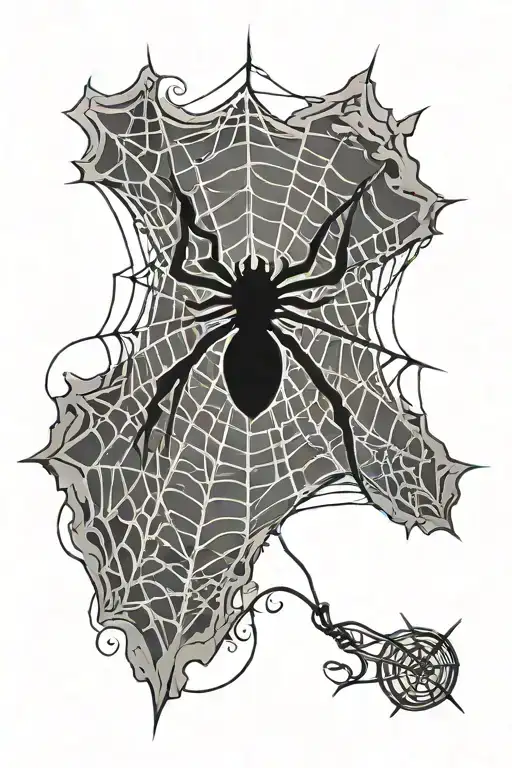 Spider Web With Cross