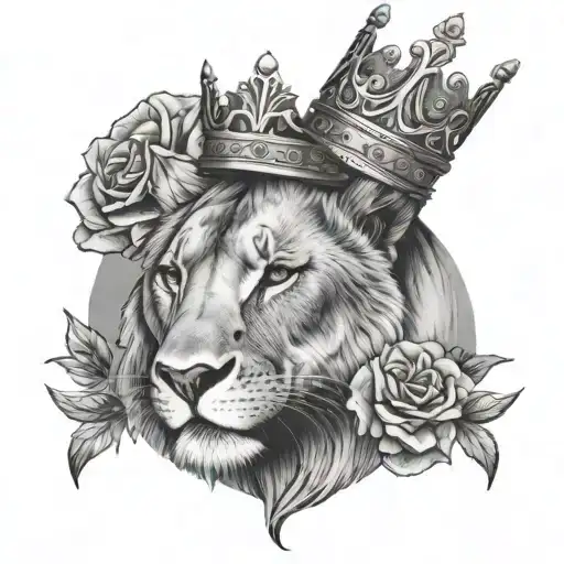 Lioness Wearing A Crown