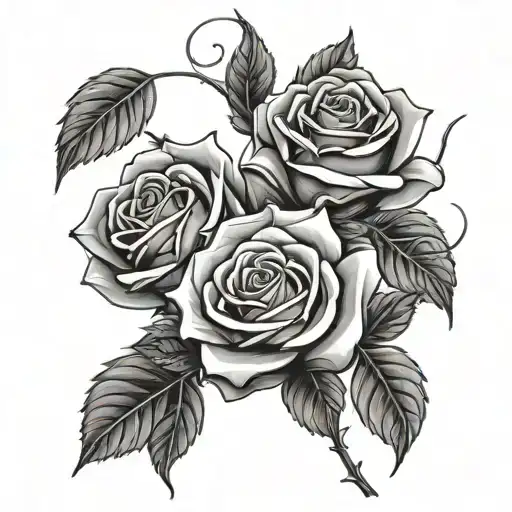 New York Symbol With Rose Intertwined