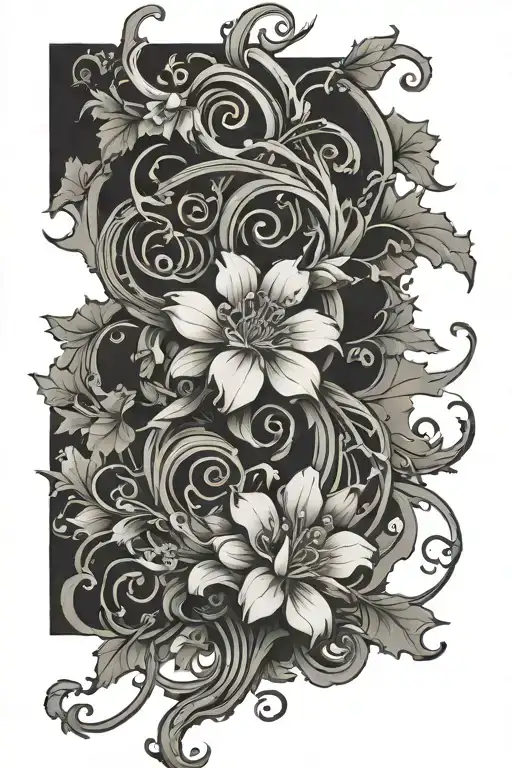 Twisting Vine With Flowers Blooming