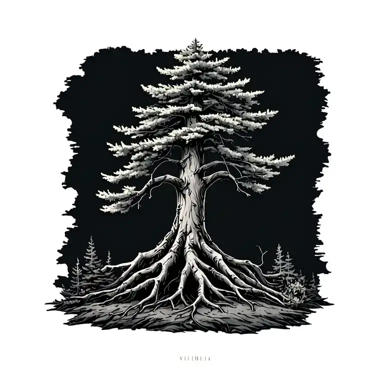 Fine Line Jack Pine Tree With Roots