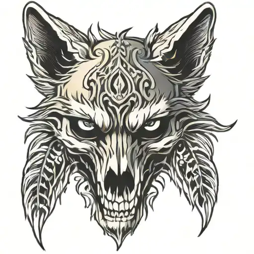 Wolf Skull Tribal