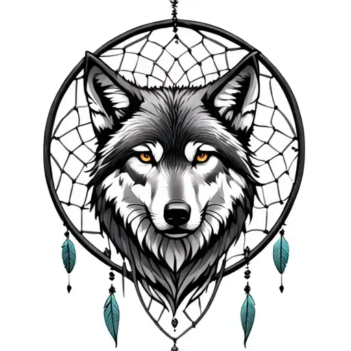 Wolf Dream Catcher