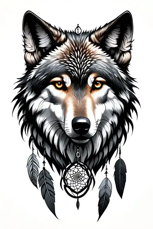 Wolf Dream Catcher
