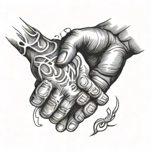 Black And White Hands Shaking Hands