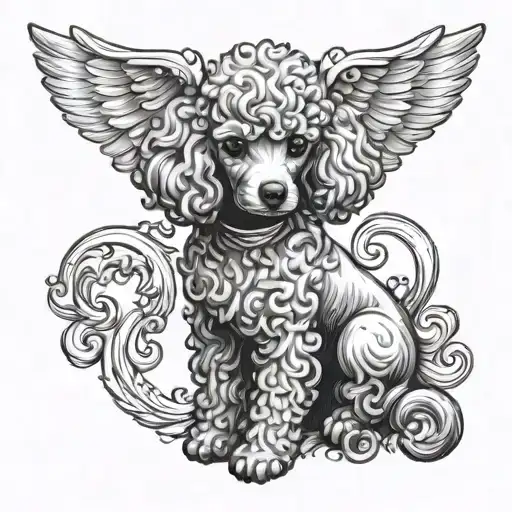 Little Poodle Back Angel