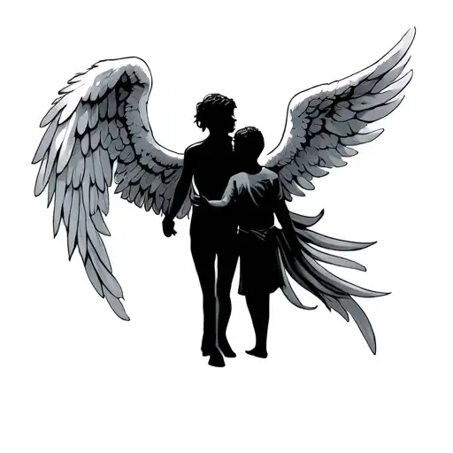 Father And Son Angel Wings