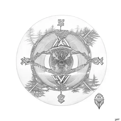 Vegvisir Forest Circle