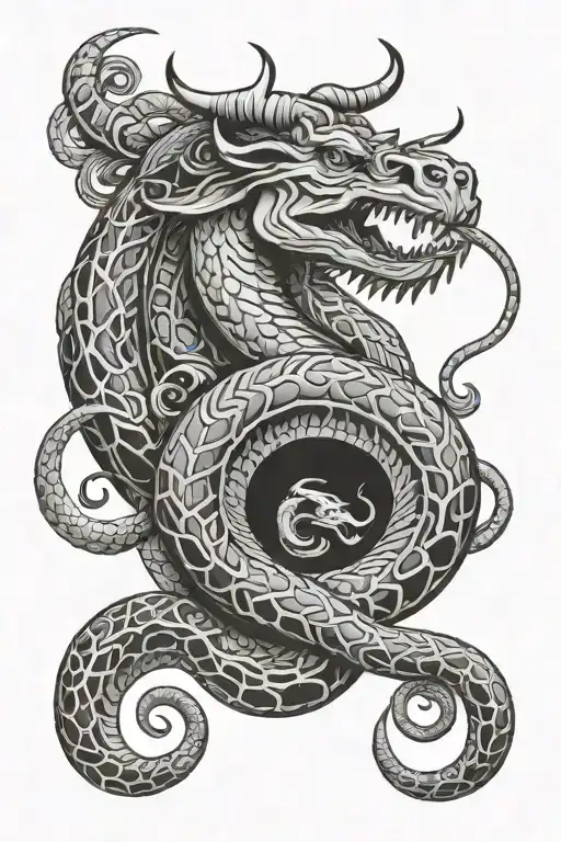 Taurus Sign And Snake