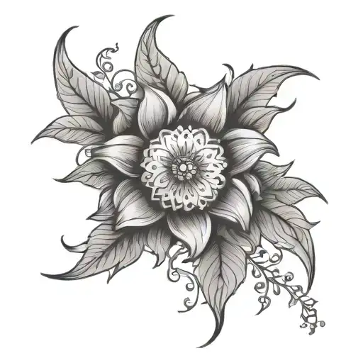 Celtics Moon And Starflowers Intertwined