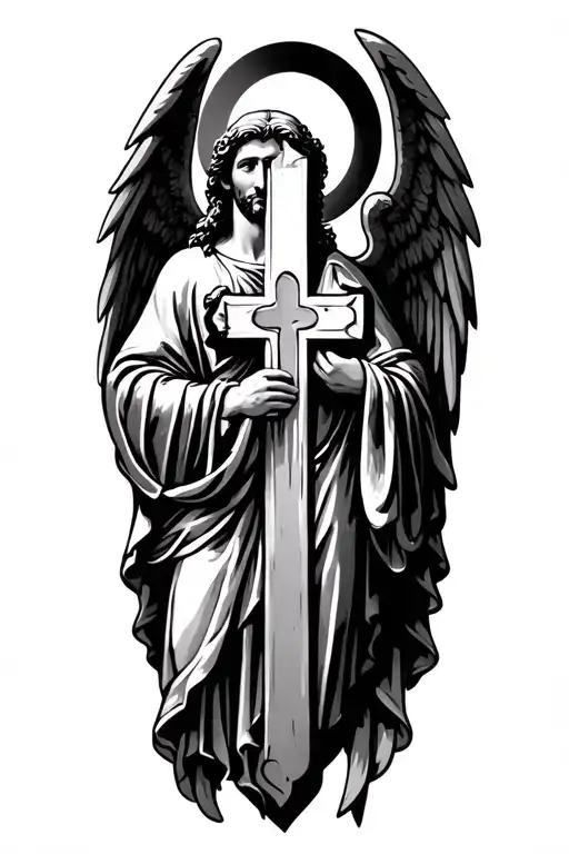 St Micheal With A Cross