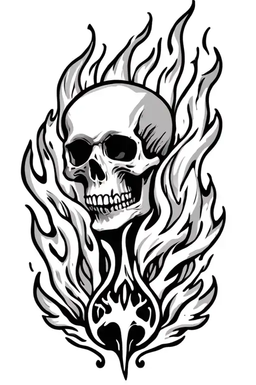 Skull And Fire