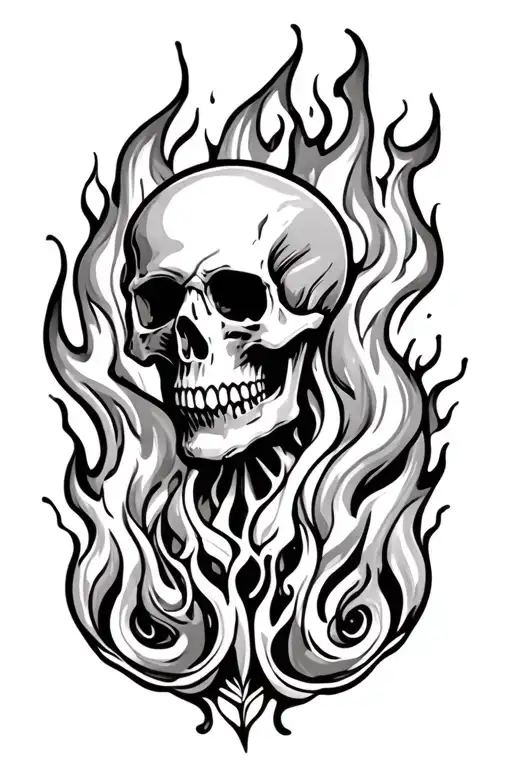 Skull And Fire