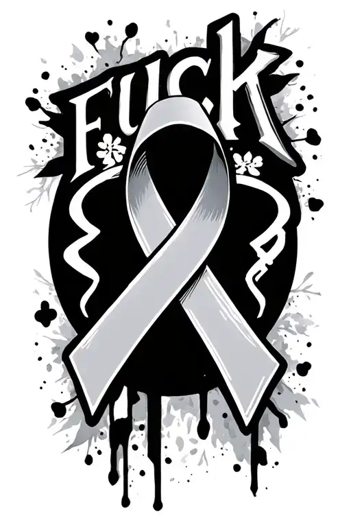 Fuck Cancer Ribbon