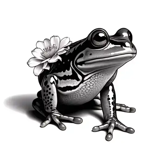 Floral Frog Sitting