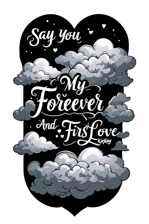 Clouds On Arm Word Say You My Forever And First Love Kaykay
