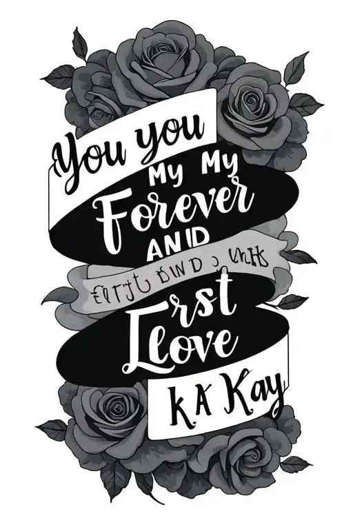 Clouds On Arm Word You My Forever And First Love Kay Kay With Roses