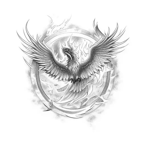 Phoenix With Fire And A Bunch Of Details