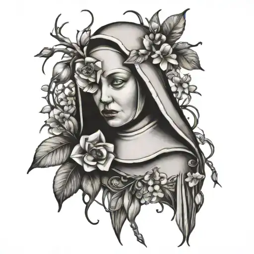 Nun Apple Flowers And Willow Vine