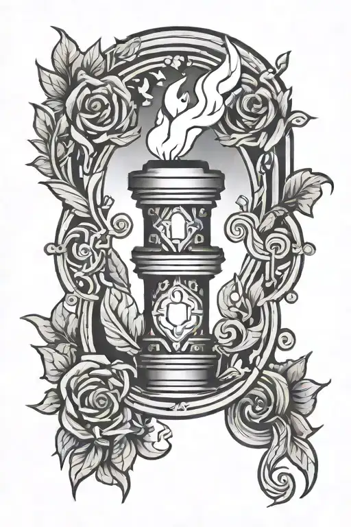 Hestia's Torch Symbol Minimalist