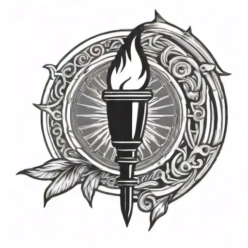 Hestia's Torch Symbol Minimalist