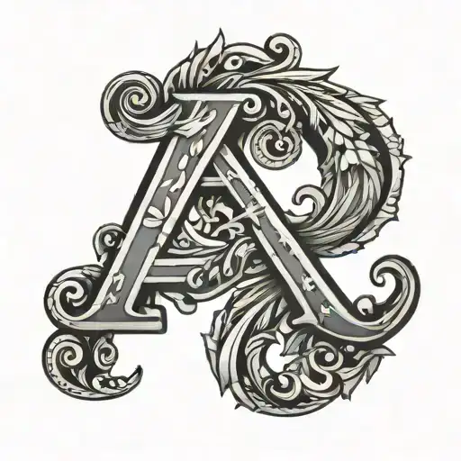 Rainbow Simple Initials