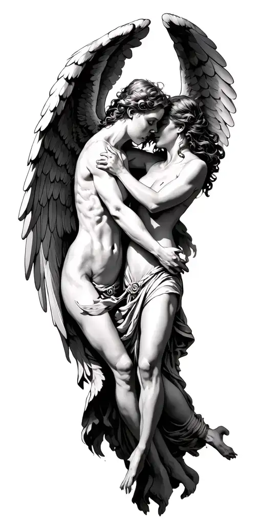 Angels Fighting Demons Trying To Reach