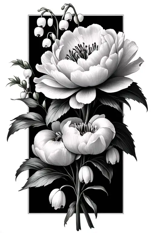 Peonie Lily Of The Valley Bouquet