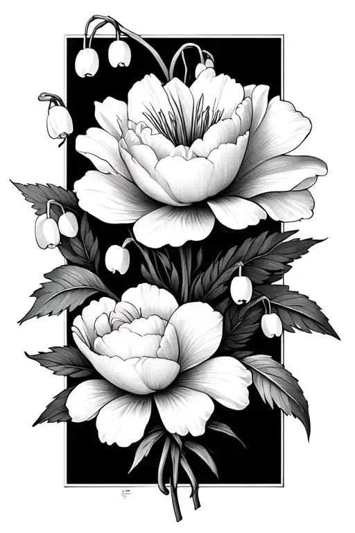 Peonie Lily Of The Valley Bouquet