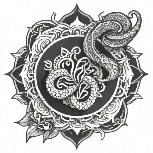 Mandala With Snake