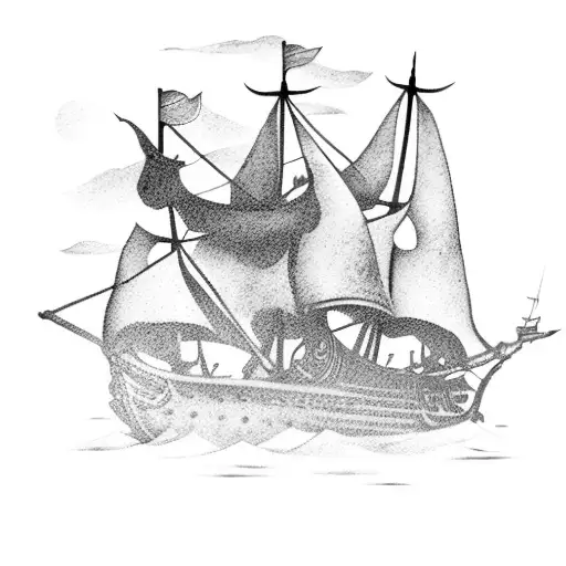 Pirate Ship With Owl Sails