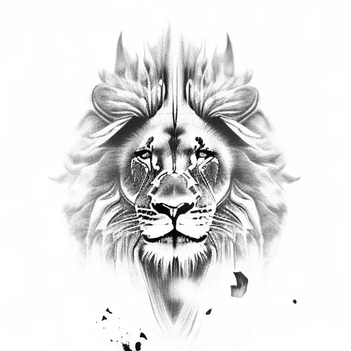 Samurai With African Lions