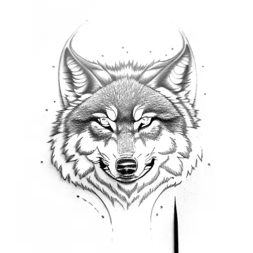 Loan Wolf Half Sleeve