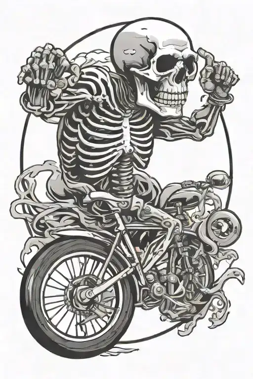 Fat Skeleton Throwing Disk