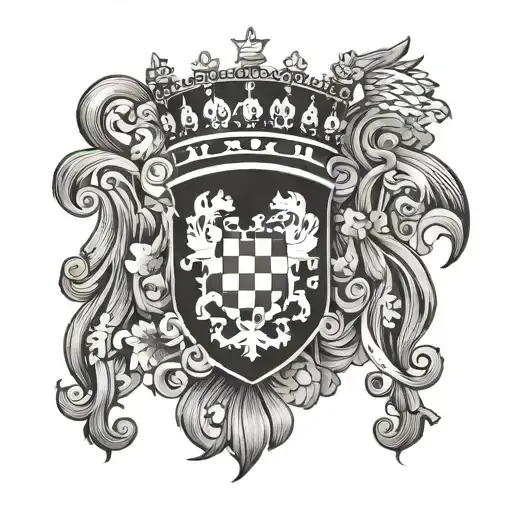 Tattoo That Represents Croatia In Black And White