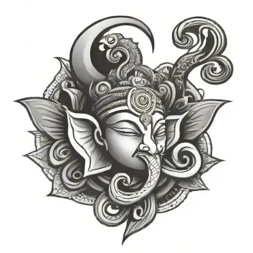 Damaru With Ohm Symbol