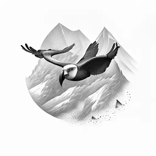 Condor With A Mountain
