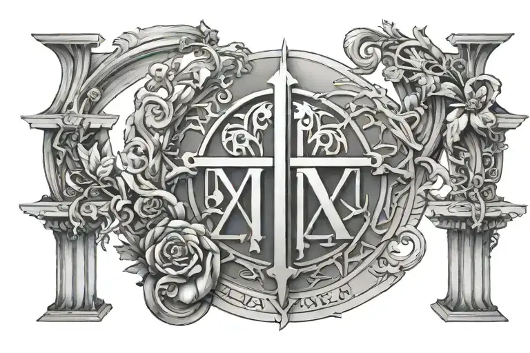 Trevor In Roman Numerals Surrounded