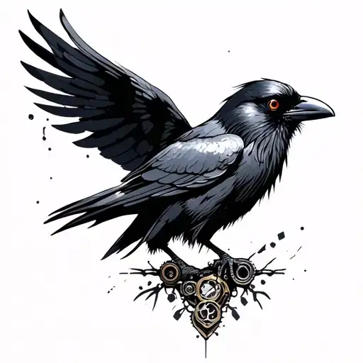 Steampunk Crow