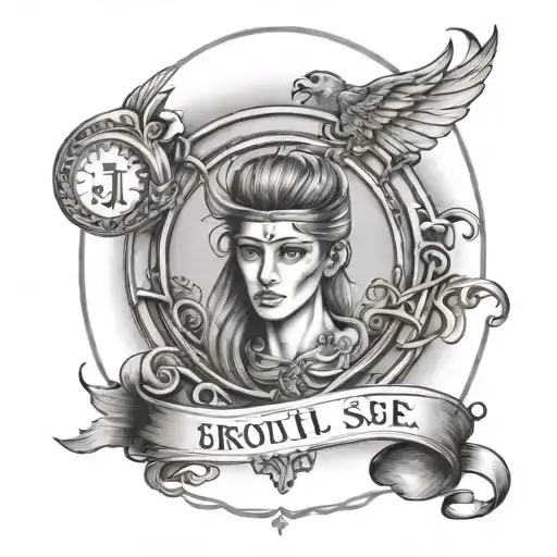 Brother Sister Tattoo With Initials J And M M M