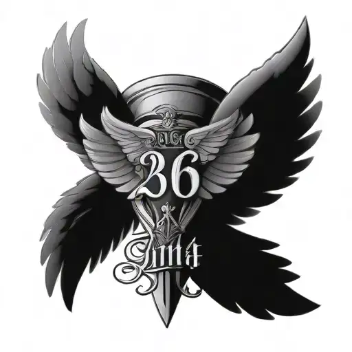 Angel Wings With The Date June 25Th 1944- March 6Th 2016