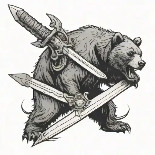 Bear And Sword Wrapped